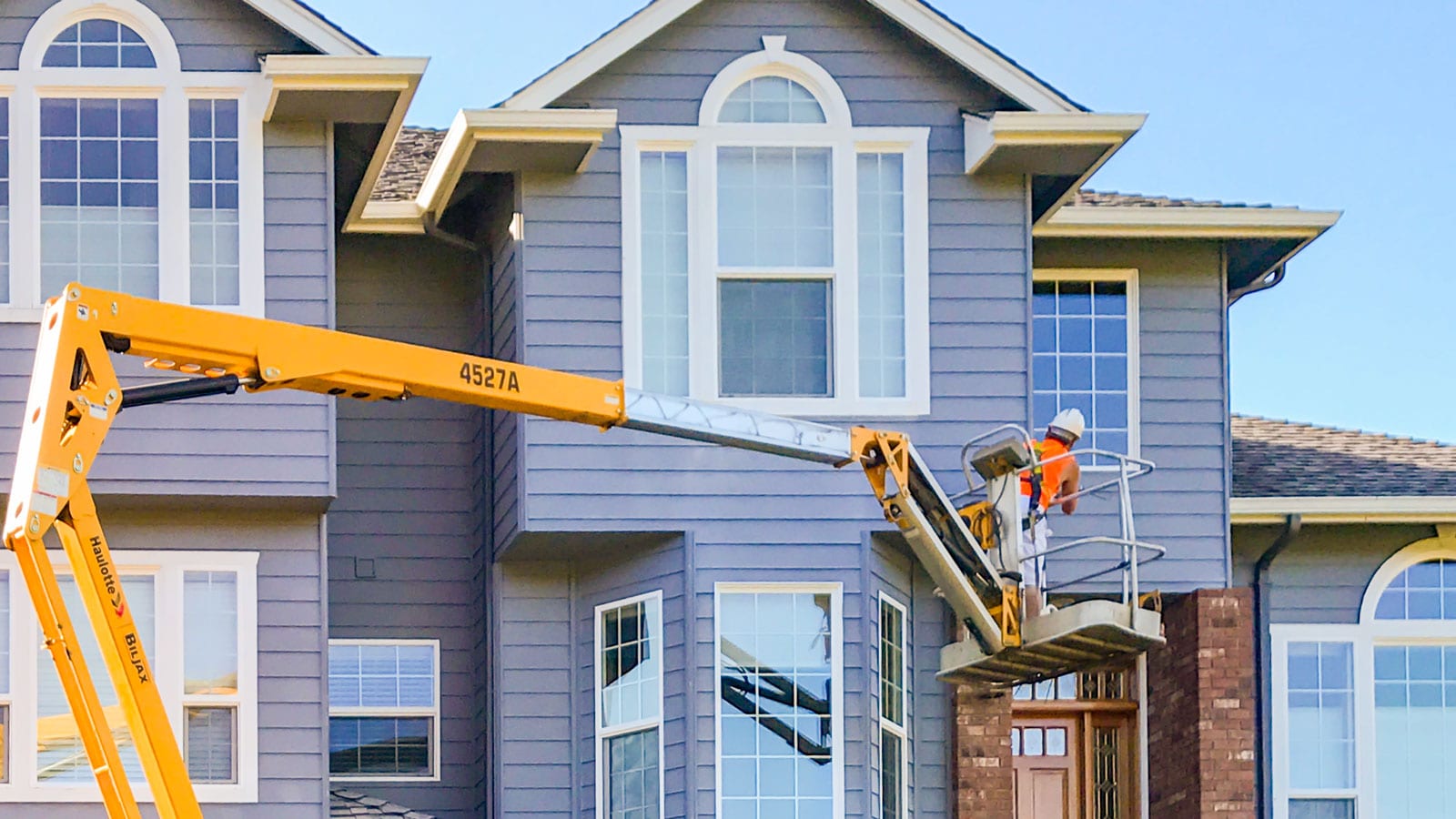 Exterior House Painting with Lift